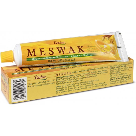 Dabur Meswak (Miswak) Toothpaste 200 Grams - Pack of 3