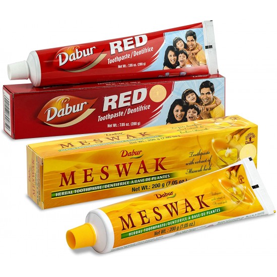 Dabur Meswak (Miswak) Toothpaste 200 Grams - Pack of 3
