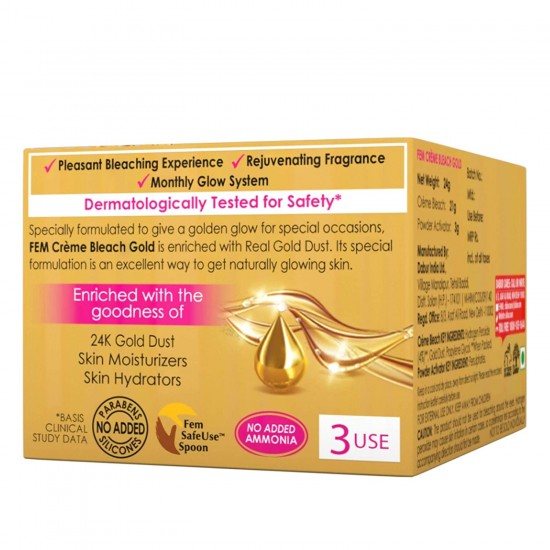 Fem Fairness Naturals Gold Skin Bleach, 24 Gm