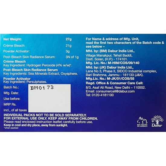 Oxylife Natural Radiance 5 Creme Bleach- With Active Oxygen-27 g