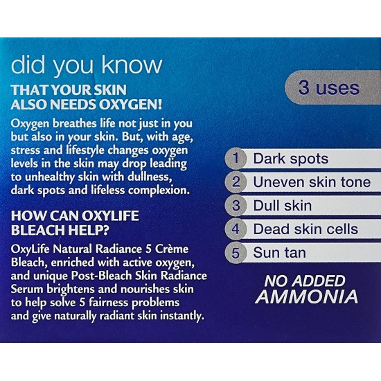 Oxylife Natural Radiance 5 Creme Bleach- With Active Oxygen-27 g