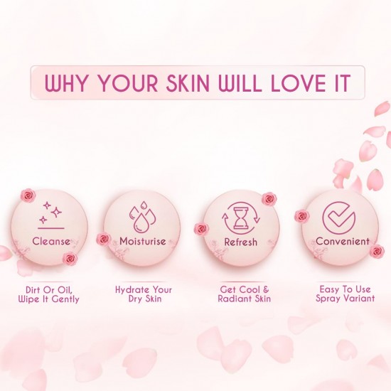 Dabur Gulabari Rose Glow Face Cleanser - 400ml (100ml*4) | For All Skin Types | Cleaner, Balanced and Hydrated Skin 