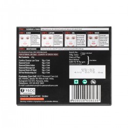 VLCC Diamond Facial Kit -60g- Skin purifying with Parlour Glow. With Colloidal Diamond, Jojoba Oil, Olive Oil and Aloe Vera. 