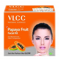 VLCC Papaya Fruit Facial Kit, 60g - White 