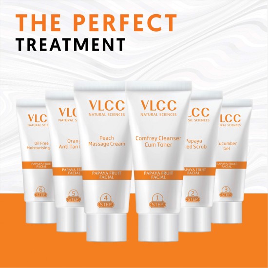 VLCC Papaya Fruit Facial Kit, 60g - White 