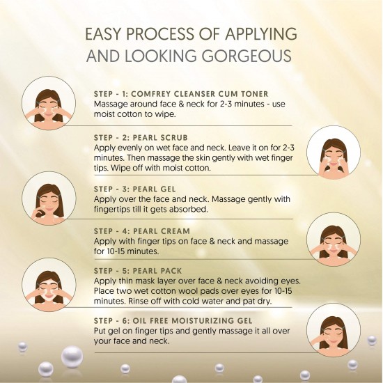 VLCC Pearl Facial Kit for Luminous Skin and A Fairer Complexion (60gm) 